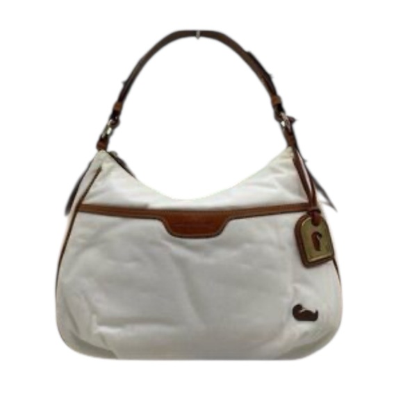 Dooney & Bourke Handbags - Dooney & Bourke cream nylon shoulder bag purse